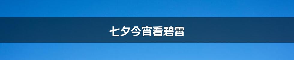 七夕今宵看碧霄