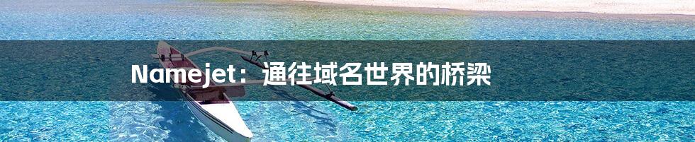 Namejet：通往域名世界的桥梁