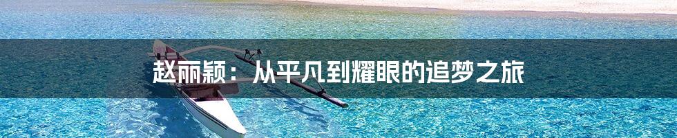 赵丽颖:从平凡到耀眼的追梦之旅
