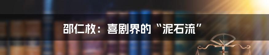 邵仁枚:喜剧界的“泥石流”