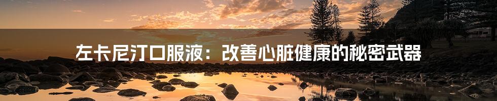 左卡尼汀口服液:改善心脏健康的秘密武器