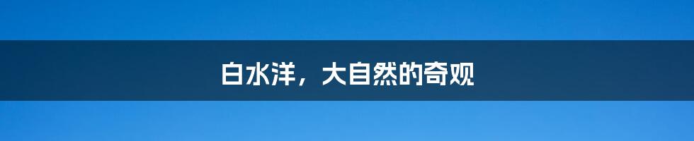 白水洋,大自然的奇观