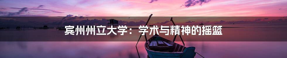 宾州州立大学：学术与精神的摇篮