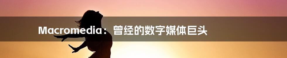 Macromedia：曾经的数字媒体巨头