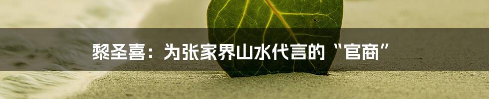 黎圣喜：为张家界山水代言的“官商”