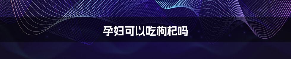 孕妇可以吃枸杞吗