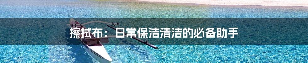 擦拭布:日常保洁清洁的必备助手