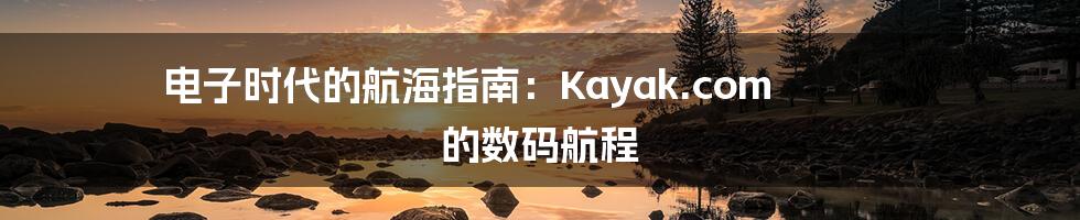 电子时代的航海指南：Kayak.com 的数码航程