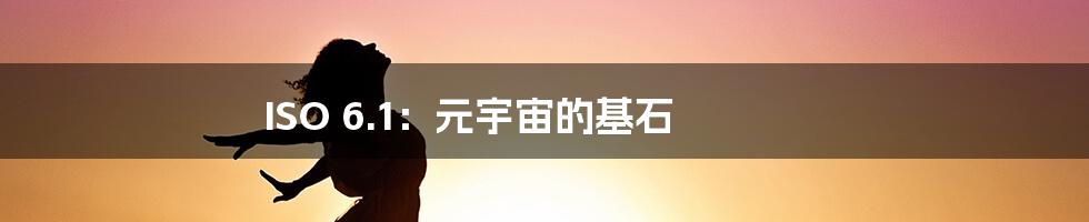 ISO 6.1:元宇宙的基石