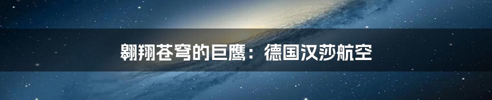 翱翔苍穹的巨鹰:德国汉莎航空
