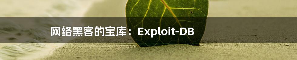 网络黑客的宝库：Exploit-DB