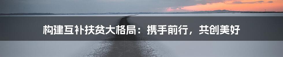 构建互补扶贫大格局:携手前行,共创美好