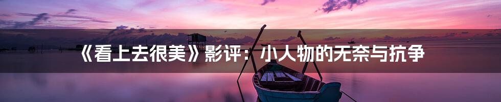 《看上去很美》影评：小人物的无奈与抗争