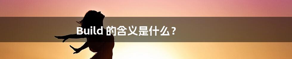 Build 的含义是什么?