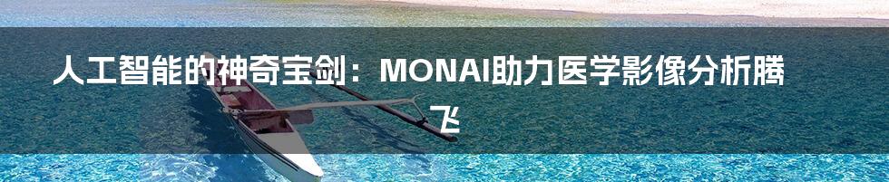 人工智能的神奇宝剑:MONAI助力医学影像分析腾飞