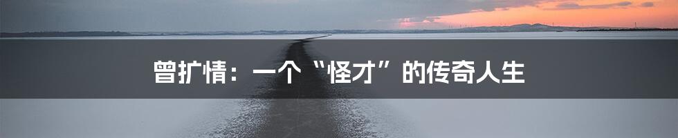 曾扩情:一个“怪才”的传奇人生