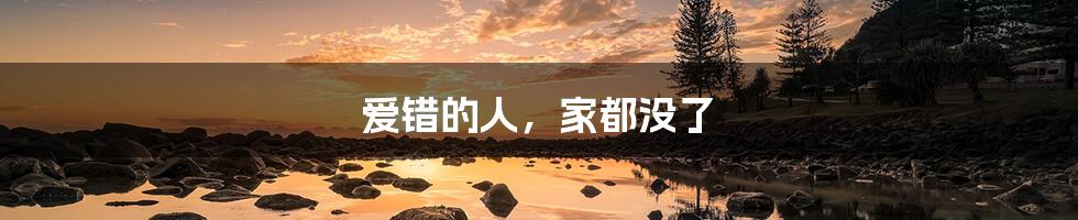 爱错的人，家都没了
