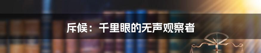 斥候:千里眼的无声观察者