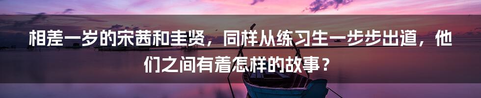 相差一岁的宋茜和圭贤,同样从练习生一步步出道,他们之间有着怎样的故事?