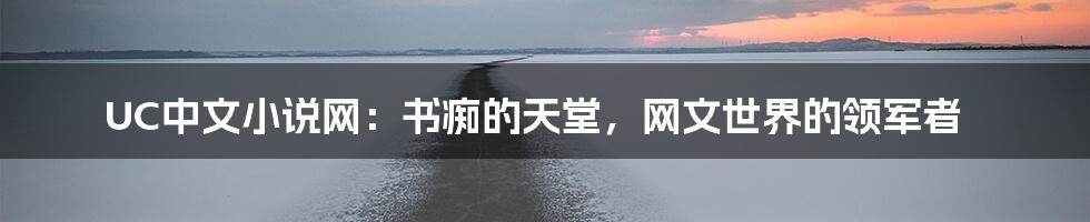 UC中文小说网：书痴的天堂，网文世界的领军者