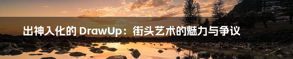 出神入化的 DrawUp:街头艺术的魅力与争议