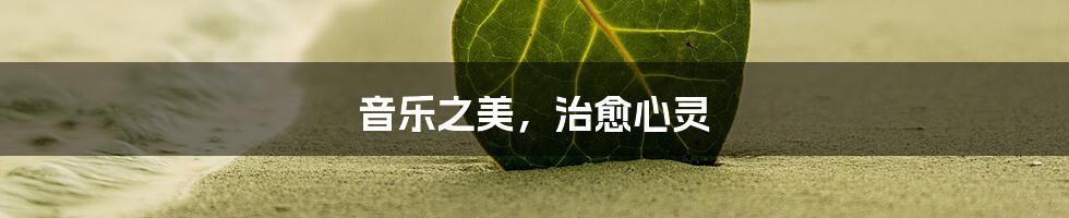 音乐之美,治愈心灵