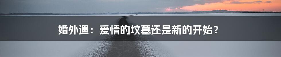 婚外遇:爱情的坟墓还是新的开始?