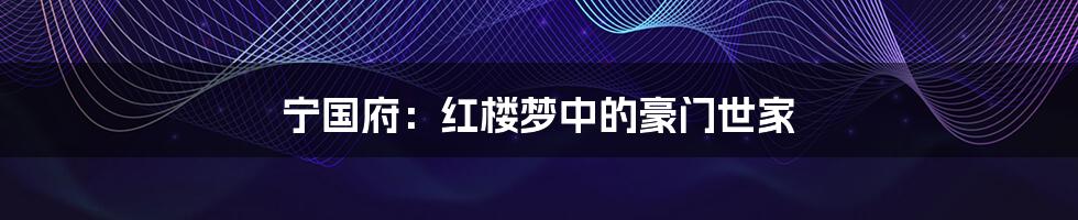 宁国府:红楼梦中的豪门世家