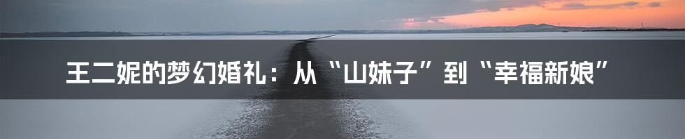 王二妮的梦幻婚礼:从“山妹子”到“幸福新娘”