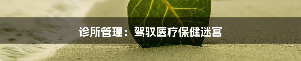 诊所管理：驾驭医疗保健迷宫