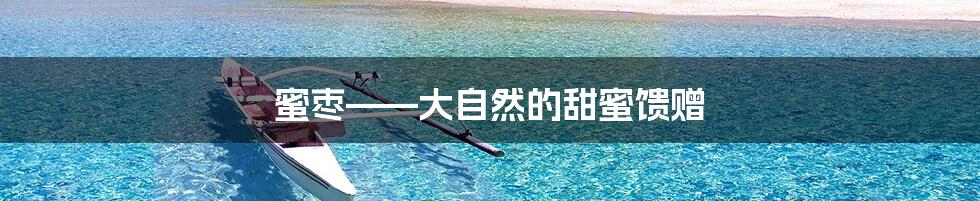 蜜枣——大自然的甜蜜馈赠