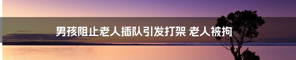 男孩阻止老人插队引发打架 老人被拘