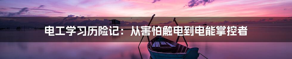 电工学习历险记：从害怕触电到电能掌控者