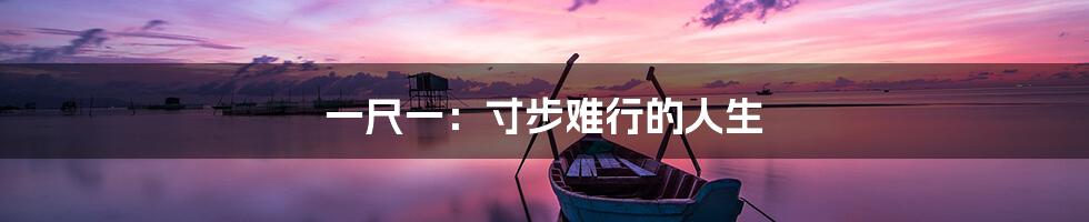 一尺一:寸步难行的人生