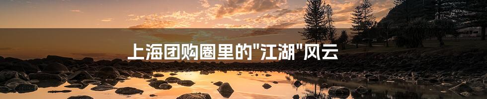 上海团购圈里的"江湖"风云