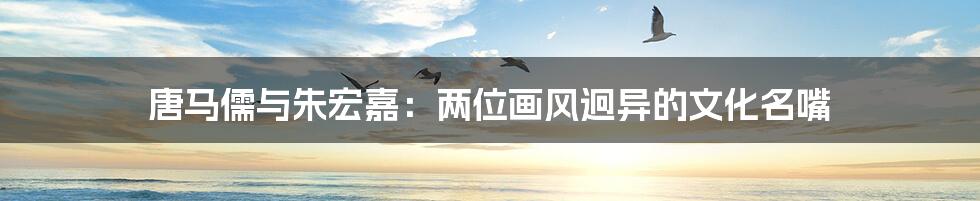唐马儒与朱宏嘉:两位画风迥异的文化名嘴