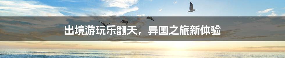 出境游玩乐翻天,异国之旅新体验