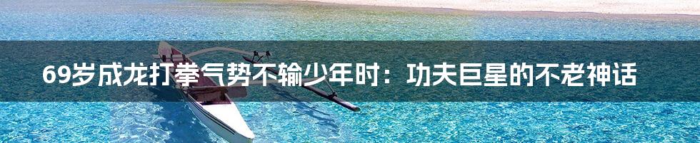 69岁成龙打拳气势不输少年时:功夫巨星的不老神话