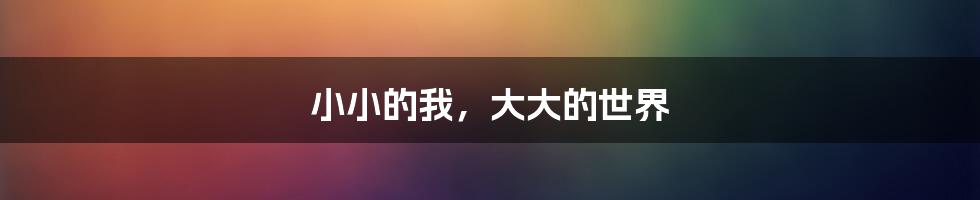 小小的我，大大的世界