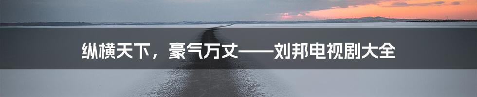 纵横天下，豪气万丈——刘邦电视剧大全