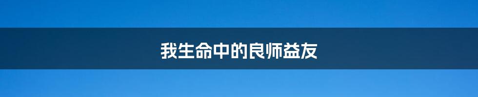 我生命中的良师益友