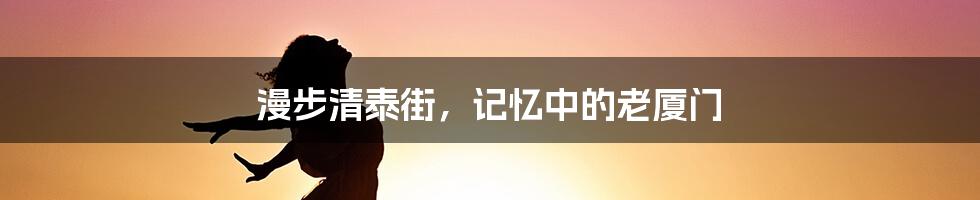 漫步清泰街，记忆中的老厦门