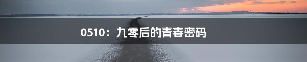 0510:九零后的青春密码