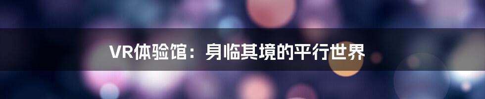 VR体验馆:身临其境的平行世界