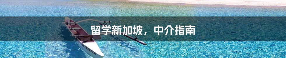 留学新加坡，中介指南
