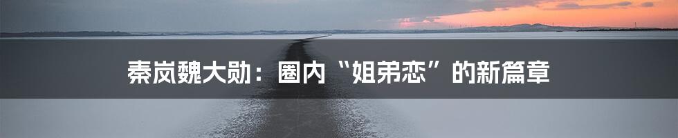 秦岚魏大勋:圈内“姐弟恋”的新篇章