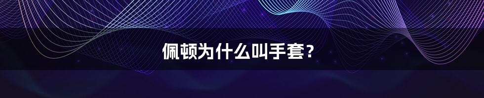 佩顿为什么叫手套？