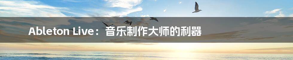 Ableton Live：音乐制作大师的利器