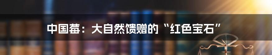 中国莓:大自然馈赠的“红色宝石”