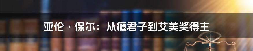 亚伦·保尔:从瘾君子到艾美奖得主